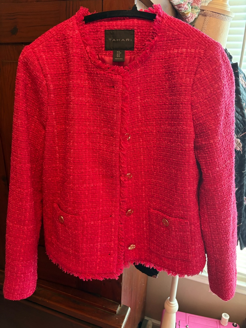 Talbots Pink Tweed Jacket